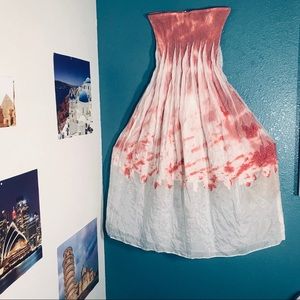 Lapis Tube Dress/Maxi Skirt - Red/White